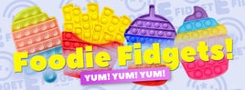 Food themed pop it, sensory fidget bubble toys 